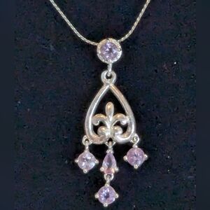 Sterling Silver and Amethyst Pendant